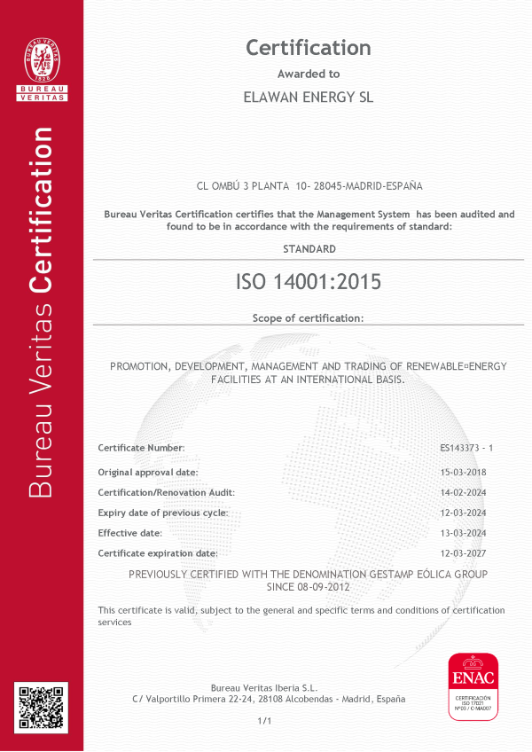 Certificado ISO 14001