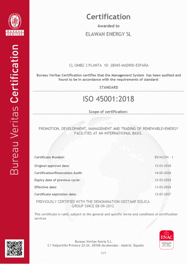 Certificado ISO 45001